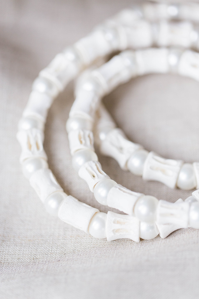 Gogo Pearl and bone necklace